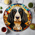 Cocker Spaniel Black & White Glass Suncatcher Worktop Saver